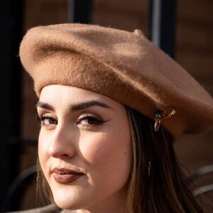 Brown Winter wool hat.